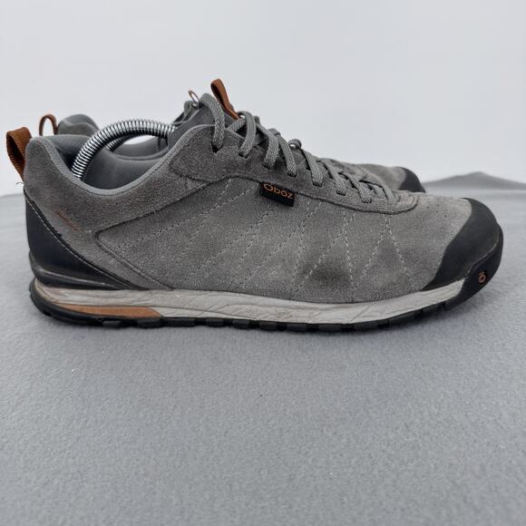 Oboz Bozeman Low Shoes Mens Size 10.5 Gray Suede Hiking Trail Outdoor O FIT - Picture 2 of 11
